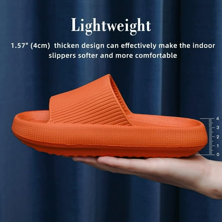 

Women s and men s memory foam slippers comfortable super buffer sleeve wear home shoes yellow 38/39 Orange 38-39