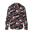 thumbnail image 3 of Uemuo Vintage Skull Casino Pattern Women's Full Zip UPF 50+ Sun Protection Hoodie Jacket Long Sleeve Sun Shirt Hiking Outdoor Performance with Pockets-3X-Large, 3 of 9