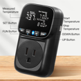 thumbnail image 2 of Digital Temperature Controller, 15A/1800W Thermostat Outlet Plug, VA Display Heating Cooling Control Timer US Plug, 2 of 6