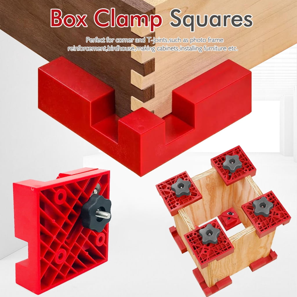 Set Of 4 Accuracy Wood Clamps Box Joint Clamping System Handheld Clamp For Cabinet Assembly Square Corner Alignment