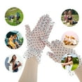 thumbnail image 4 of Unique Bargains 1 Pair Sunblock Mittens Mesh Sun Block Driving Gloves for Women White Black, 4 of 5