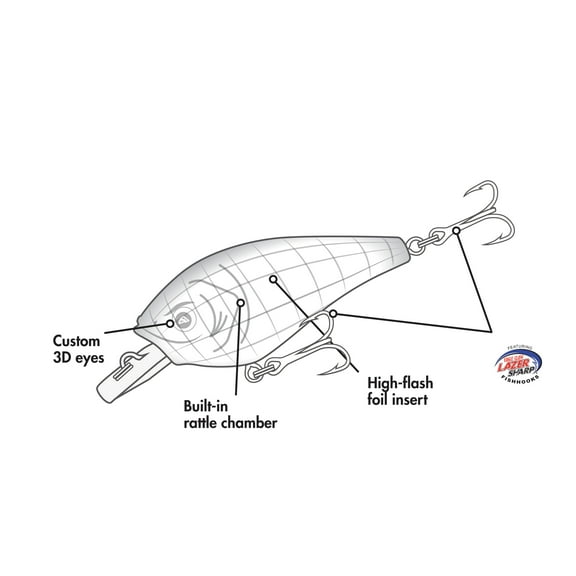 Ozark Trail SQUAREBILL CRANKBAIT-LIME SHAD
