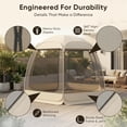 thumbnail image 4 of Pop Up Screen House Tent, 10x10 FT Screen Room Canopy with Mosquito Mesh, Instant UV Resistant Shelter with Carry Bag, Beige, 4 of 7