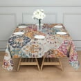thumbnail image 3 of Square Waterproof Tablecloth Abstract Contemporary Reusable Indoor/Outdoor Durable Table Cover 70 Inch X70 Inch, 3 of 6