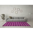 thumbnail image 3 of Ahgly Company Indoor Rectangle Checkered Purple Modern Area Rugs, 7' x 9', 3 of 4