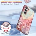 thumbnail image 4 of CASEFIV Phone Case for Samsung Galaxy S23 Plus, 2 Pack [Tempered Glass Screen Protector+Camera Lens Protector], Marble Pattern Heavy Duty Shockproof Full Body Hard PC+Soft Silicone Cover, Rose Gold, 4 of 8