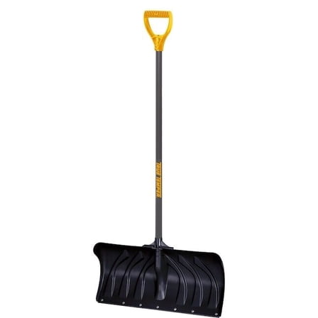 24'' Poly Heavy Duty Snow Pusher With D-Grip Steel Handle