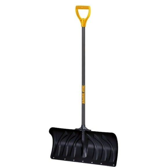24'' Poly Heavy Duty Snow Pusher With D-Grip Steel Handle