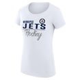 thumbnail image 2 of Women's G-III 4Her by Carl Banks White Winnipeg Jets Super-Slim Fit Lightweight Team Sport T-Shirt, 2 of 3