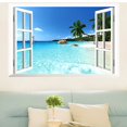 thumbnail image 4 of Huge Removable Beach Sea 3D Window Scenery Wall Sticker Decor Decals, 4 of 5
