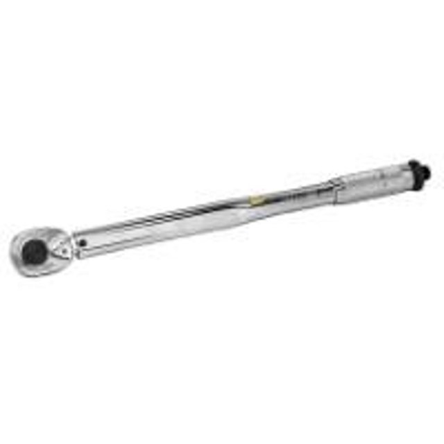 Performance Tool Torque Wrench M200DB Clicking Type; 1/2 Inch Drive; 10-150 Foot Pound Torque Range; Chrome Plated; Alloy Steel