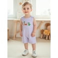 thumbnail image 6 of BemeyourBBs Baby Boy Mardi Gras Outfit Newborn Striped Romper Overalls Cute Animals Embroidery Sleeveless Jumpsuits Carnival Clothes, 6 of 8