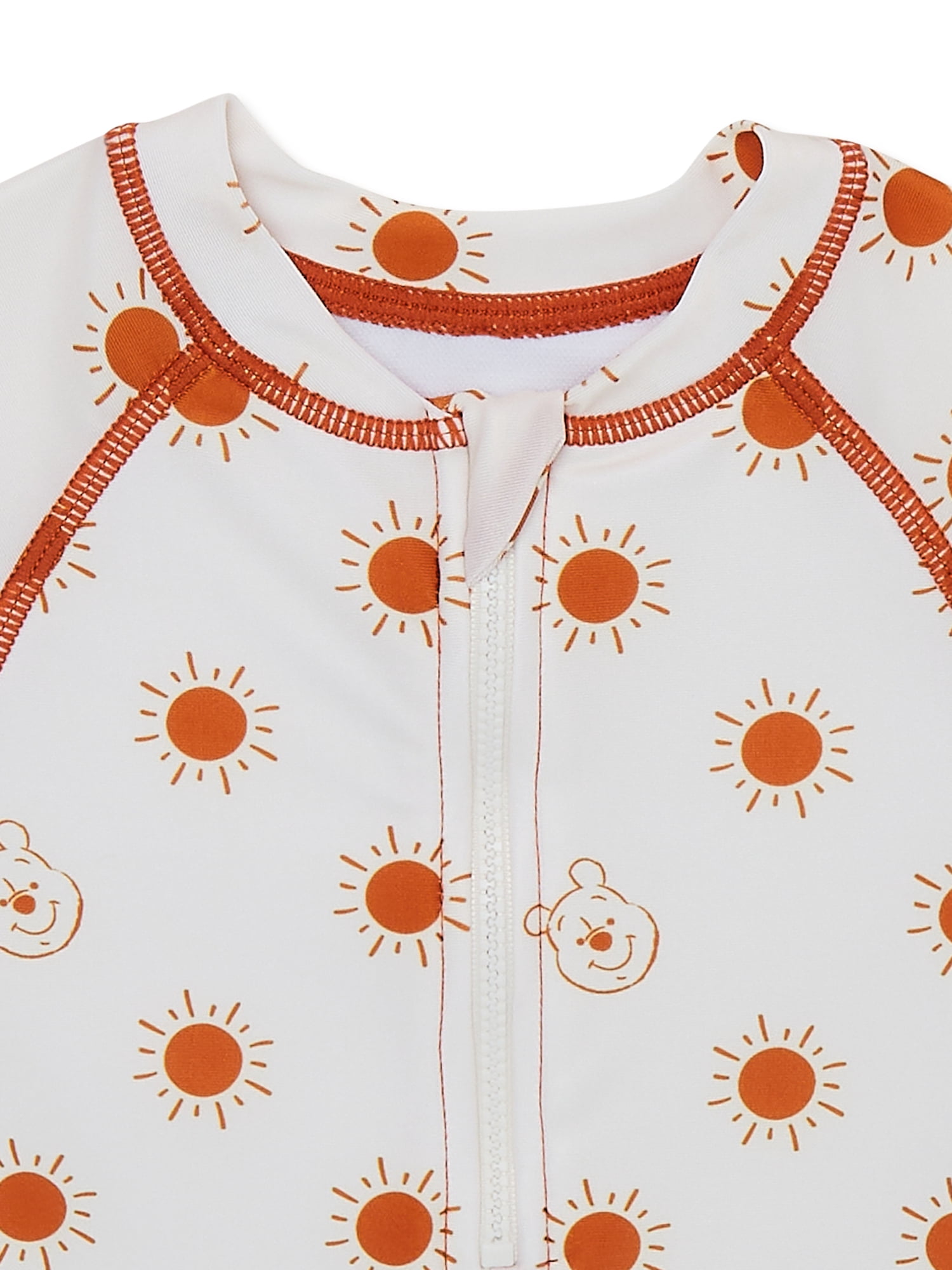 Winnie the Pooh Baby Short Sleeve Rashguard Swimsuit, 1-Piece, Sizes 0/3-12 Months