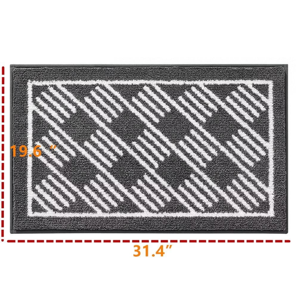 NAMZI Luxury Bathroom Rug Mat, Extra Soft and Absorbent Microfiber Bath Rugs, Non-Slip Plush Shaggy Bath Carpet, Machine Wash Dry, Bath Mats for Bathroom Floor,Diamond - Blue