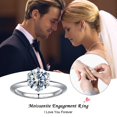 thumbnail image 3 of Anillo SMILEST Classic Moissanite de 2 quilates en D, color VVS1, plata 925, 3 of 8
