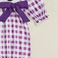 thumbnail image 5 of Kogui Girl Long Sleeve Romper Baby Girl Clothes Romper Long Sleeve Ruffle Jumpsuit Cute Girl Fall Winter Outfits with Headband 0 3 6 9 12 18 24 Months (Purple,6-9 Months), 5 of 5