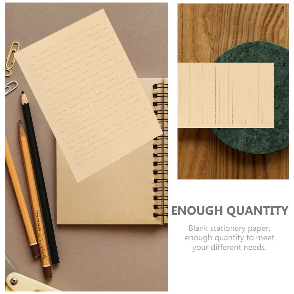 KHBUAB Retro Kraft Paper Letter Paper Light Brown for Expressing Emotions and Announcements