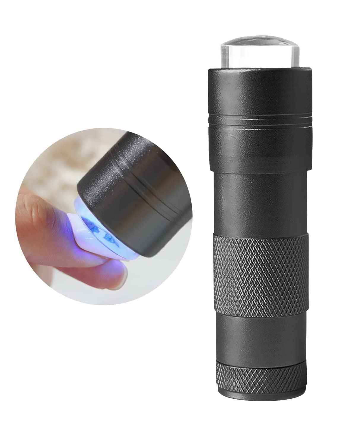 Mini UV Light Nail Dryer for Nails, Mini UV LED Nail Lamp Presser with Silicone Head, Portable Small UV Light for Gel Nails, Perfectly Flatten Nail Accessories, Fits All Nail Arc (Black)-Black - Mini UV Light Nail Dryer for Nails, Mini UV LED Nail Lamp Presser with Silicone Head, Portable Small UV Light for Gel Nails, Perfectly Flatten Nail Accessories, Fits All Nail Arc (Black)-Black -
