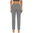 thumbnail image 5 of Aofany Womens Yoga Sports Pants Loose Casual Athletic Trousers Drawstring Straight With Pockets Elastic Waist Pants, 5 of 9