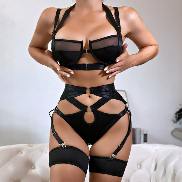 Deals of The Day! Pisexur Women's Sexy Lingerie Set Women's Sexy Lingerie  Set Nightclub Sexy Gathering Sexy Lingerie for Women Naughty Plus Size