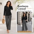 thumbnail image 4 of VDJ Womens 2 Piece Sets Fall Vacation Beach Travel Airport Outfits Casual Cruise 2026 Fashion 3/4 Sleeve Wide Leg Pants Matching Clothes, 4 of 10