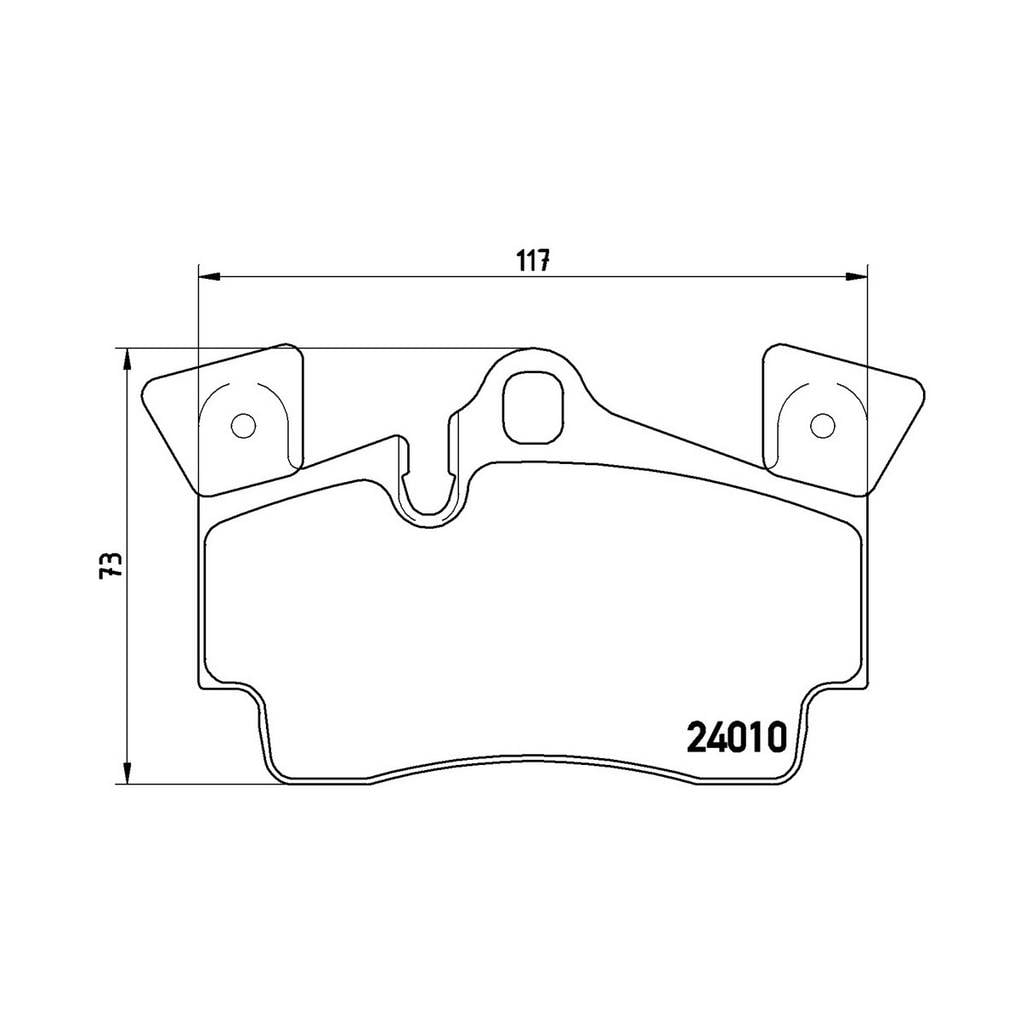 Brembo P85088 Premium Low-Met OE Equivalent Pad
