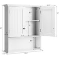 thumbnail image 2 of XPOPR  Bathroom Wall Cabinet, Wooden Hanging Storage Cabinet with Doors & Shelves, Multipurpose Storage Cabinet for Restroom Kitchen Living Room, Wall Mounted Bathroom Medicine Cabinet. White, 2 of 9