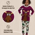 thumbnail image 5 of LazyOne Warm Long-Sleeve PJ Sets for Girls and Boys, Moose Hug Purple, Funny Animal Kids' Pajama Sets, 5 of 7