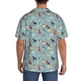 thumbnail image 6 of Picia Animal Dog Men's Linen Shirts Short Sleeve Cuban Beach Shirts Casual Shirts Button Down Shirt for Men Beach Summer Wedding Shirt-X-Large, 6 of 7