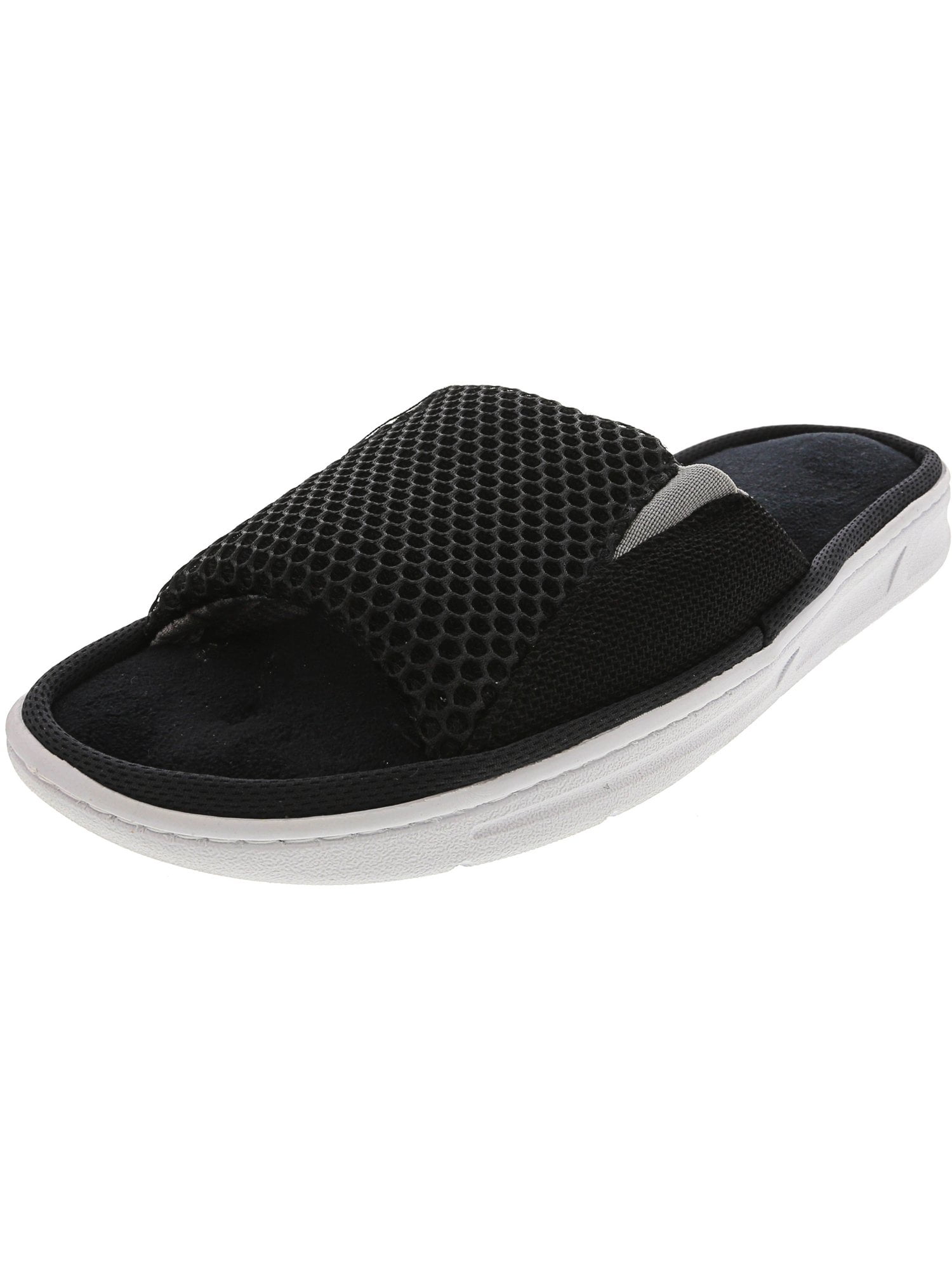 Dearfoams Men's Mesh Slide Slipper Black 13M Walmart Canada
