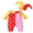 Red Pink Yellow, variant on RUINIXCW Newborn Baby Girl Halloween Outfit Clown Costume Infant Baby Girl Fall Winter Romper Clothes Ruffled Collar Dot Long Sleeve Contrast Color Jumpsuit Hat