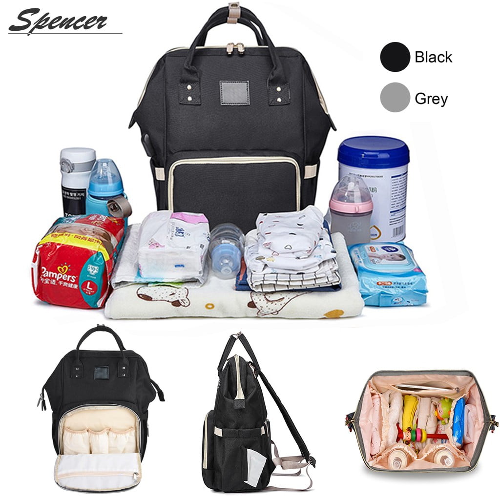 backpack diaper bag with phone charger