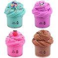 thumbnail image 2 of 4 Pack Slime Kit Fluffy Slime Set, Non-Sticky Cotton Slime Toy, Soft Clay Light Plasticine Anti-Stress Toy, DIY Making Modeling Educational Toy, Magical Charms Party Favor Supplies (4 Pack 06 100ml), 2 of 8
