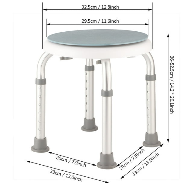 Shower , Adjustable Shower Stool, Non-slip 360°Rotating For Children Old Man