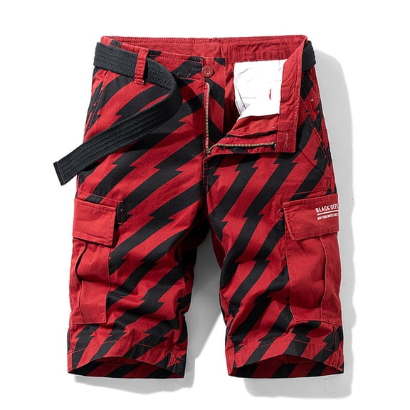 Njagoc3 Mens Camo Cargo Shorts, Rugged Design, Adjustable Straps, Summer Hiking & Adventures