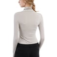 thumbnail image 3 of Sunloudy Women Base Pullover,Long Sleeve Modal Turtleneck Tops,Soft Stretchy Slim Base Layer Shirts, 3 of 5