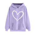 thumbnail image 2 of PNTUTB Women's Print Casual Winter Warm Hoodie Pullover Long Sleeved Comfortable Basic Sweatshirt, 2 of 6