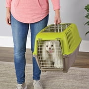 MidWest Homes for Pets 24 inch Two Door (Front and Top) Door Spree Travel Pet Carrier for Doga and Cats with Steel Door, Green