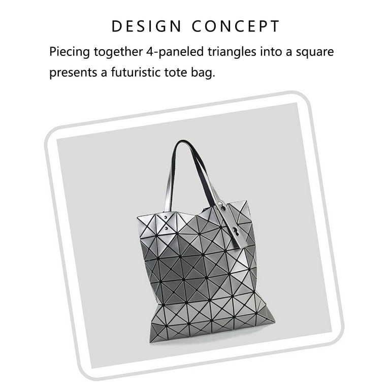 ISSEY MIYAKE Women s Holographic Handbag Tote Bag Iridescent Beige