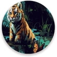 thumbnail image 2 of Little Tiger Forest Coasters Absorbent Moisture Non-Slip Drink Coaster Ceramic Stone with Cork Base Desktop Protection, 2PCS, 2 of 6