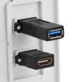 thumbnail image 2 of Ccdes HDMI USB 3.0 2 en 1 Panel de Placa Frontal de Pared Multimedia integrada-Blanco Cable No se aplica, 2 of 5