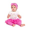 thumbnail image 6 of Barbie Baby Girls Bodysuit & Tutu Leggings with Bow Headband, 3-Piece, Sizes 0/3M-24M, 6 of 8