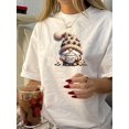 thumbnail image 1 of Vintage-Inspired Geometric Print T-Shirt for Women - Casual Crew Neck, Short Sleeve, Polyester Blend, Machine Washable - Perfect for Summer, 1 of 6