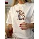 thumbnail image 1 of Vintage-Inspired Geometric Print T-Shirt for Women - Casual Crew Neck, Short Sleeve, Polyester Blend, Machine Washable - Perfect for Summer, 1 of 6