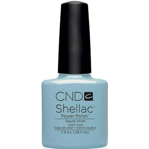 Cnd Cnd Shellac Gel Nail Polish Azure Wish 0 25 Fl Oz Walmart Com Walmart Com