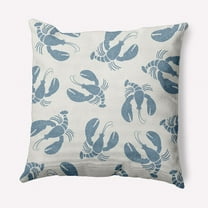 E by Design Lobster Fest Nautical Indoor/Outdoor Throw Pillow