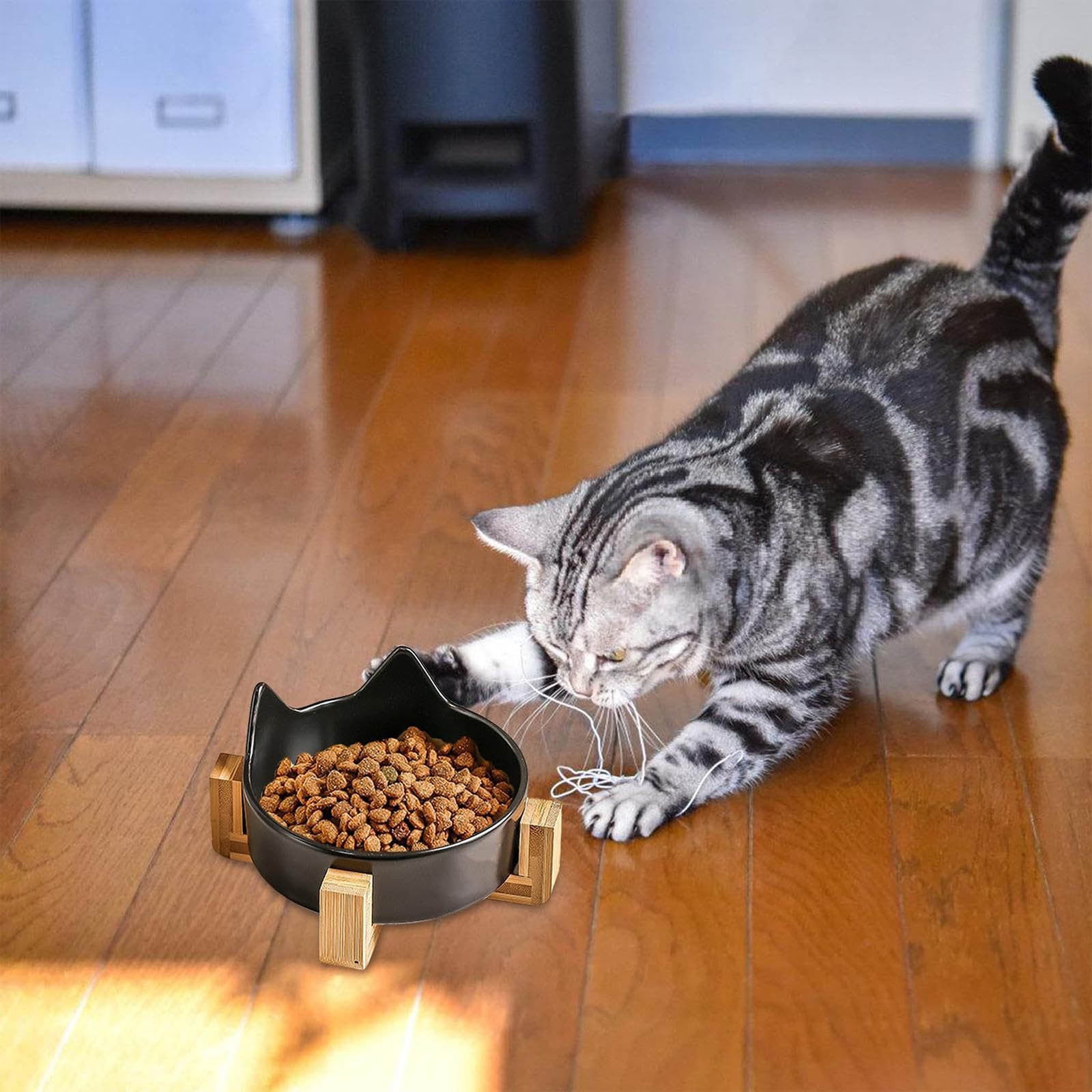 Elevated Cat Food Bowl Cat Feeding Station,Ceramic Dog Bowl Cat Plates for Wet Food,Bowls for Cats Cat Dry Food Bowl,Cat Bowl Cat Water and Food Bowl