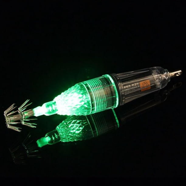 Lámpara de señuelo de calamar LED Pesca Calamar Pulpo Cuttle Luz de atracción (Verde) Tmvgtek pescar