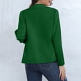 thumbnail image 4 of Women Casual Slim Top Button Long Sleeve Stand Solid Business Jacket Trendy Short Coat Womens Shirt Jacket Women Suit Jacket Cute Fall Jackets for Women Women Light Jackets Casual Casual Women Dress, 4 of 8