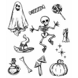  Halloween Clear Stamp Metal Cutting Dies Set for DIY Craft  Making Embossing Photo Album Scrapbooking Home Decoration Clear Stamps for  Journaling : Arts, Crafts & Sewing